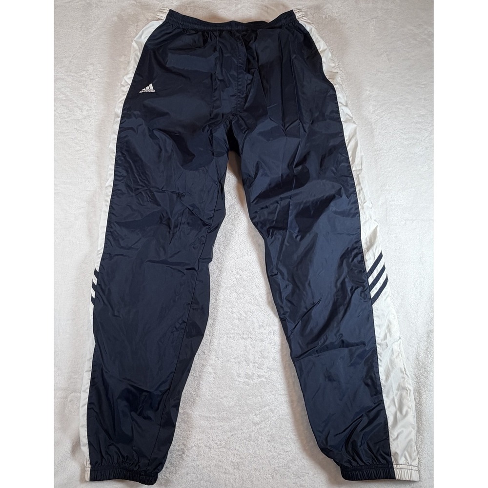 Vintage Adidas Track Pants Mens XL Navy 3 Stripe Y2K Athletic Joggers